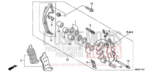 FRONT BRAKE CALIPER (G.) (CBF600SA/NA) CBF600NA9 de 2009
